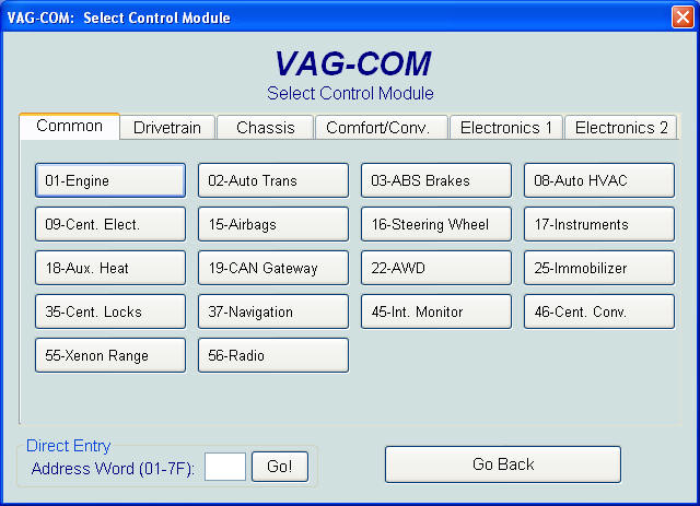 VCDS Measuring Blocks prikaz